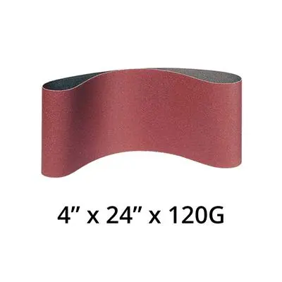 Klingspor 4483 Ls 309 Xh 4 In. X 24 In. X 120 Grit Sanding Belt For Hand Held Machines For Wood, Metal And Nf Metals (10-Pack) 1