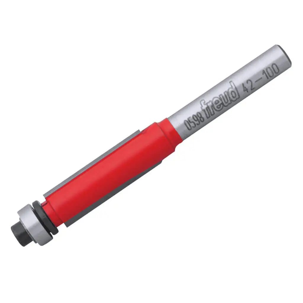 Freud 42-100 3/8 In. X 1 In. X 1/4 In. Shank Wood Cutting Bearing Flush Trim Router Bit 1