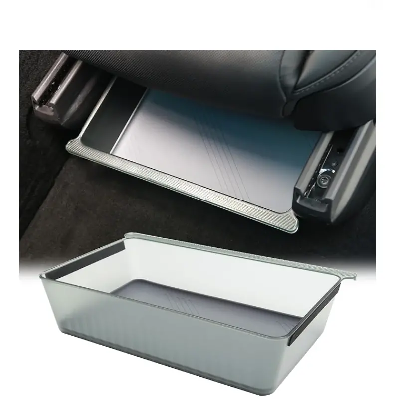 Underseat Storage Box Hidden Organizer Tray Bin For Tesla Model X 2022+ 1