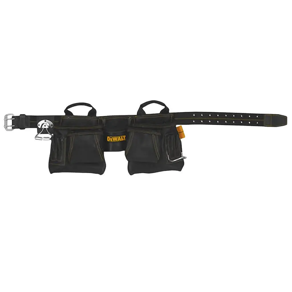 Final Sale-Dewalt Dg5472 12-Pocket Carpenter's Top Grain Leather Apron/ Pouch 1