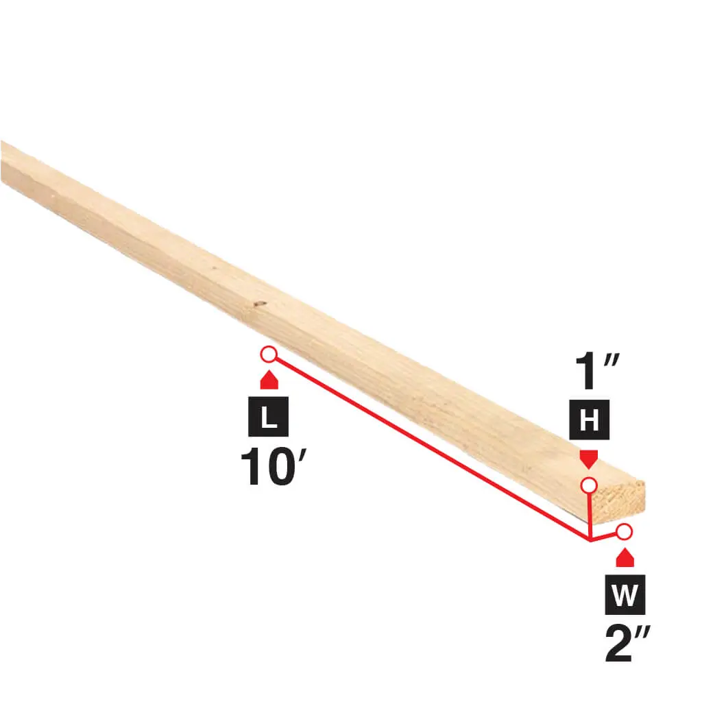1 In. X 2 In. X 10 Ft. Spruce Lumber 1