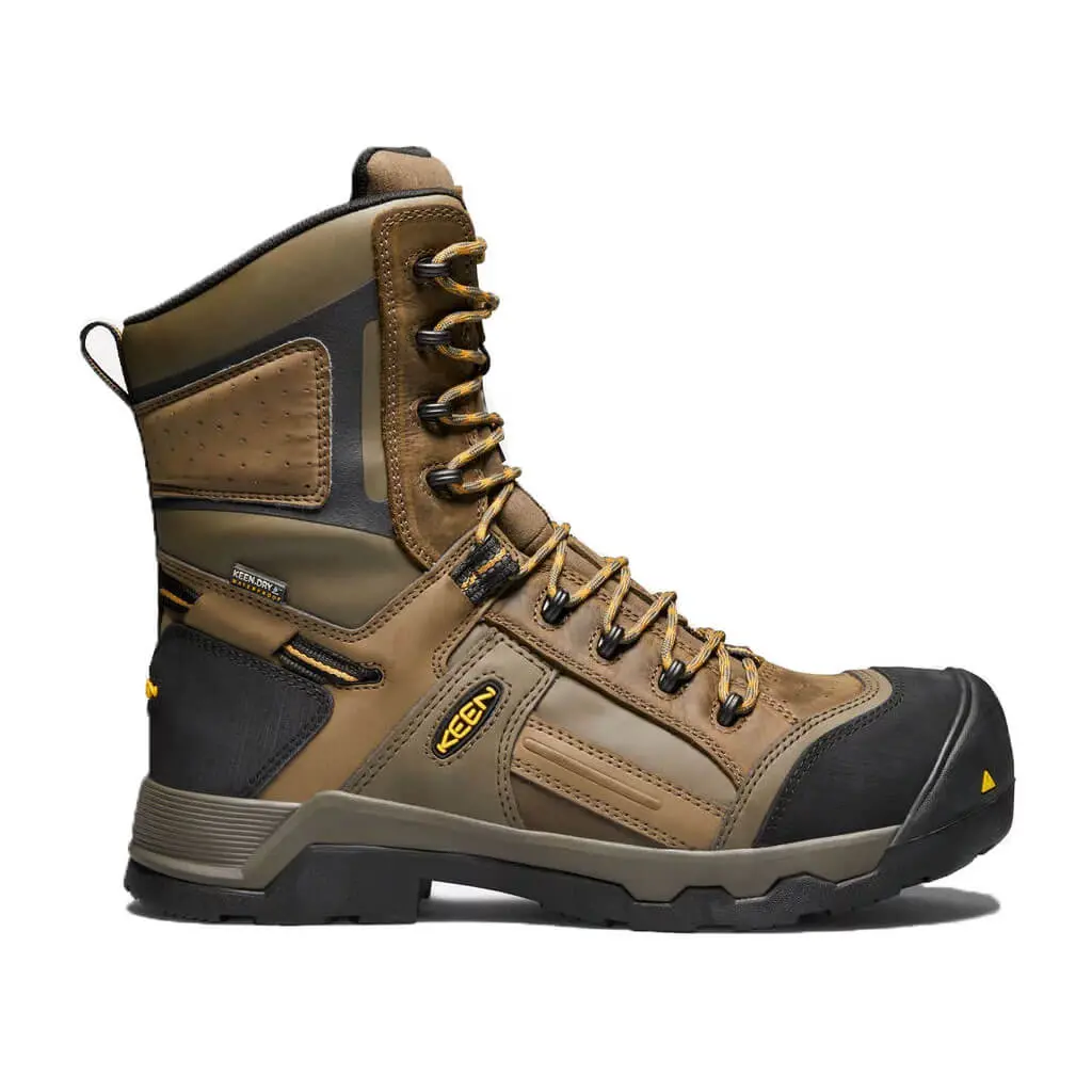 Keen 1017799 Men's Csa 8 In. Tonal Brown Davenport Composite Toe Insulated Waterproof Safety Work Boots 1