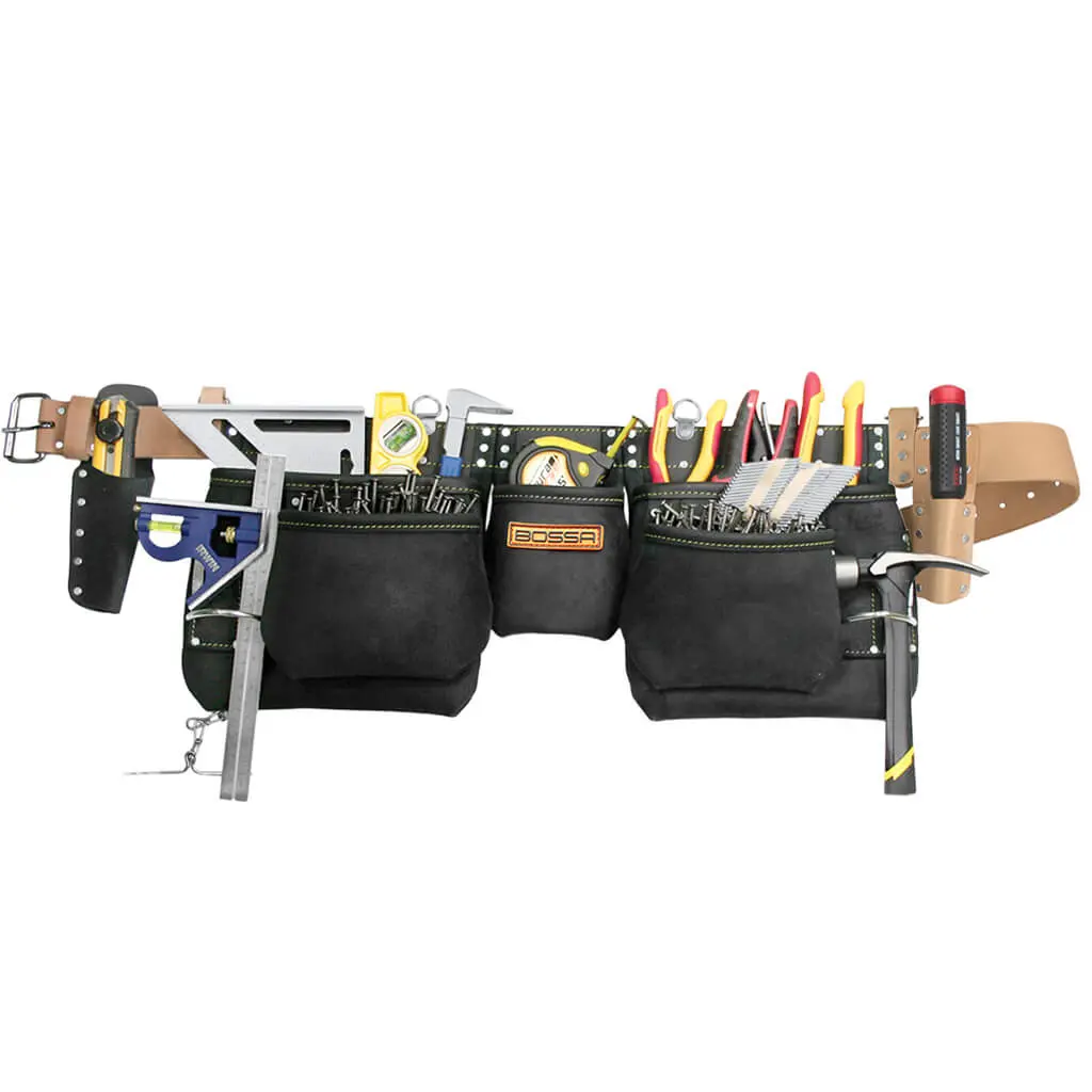 Bossa 11-Pocket Leather Carpenters Apron 2