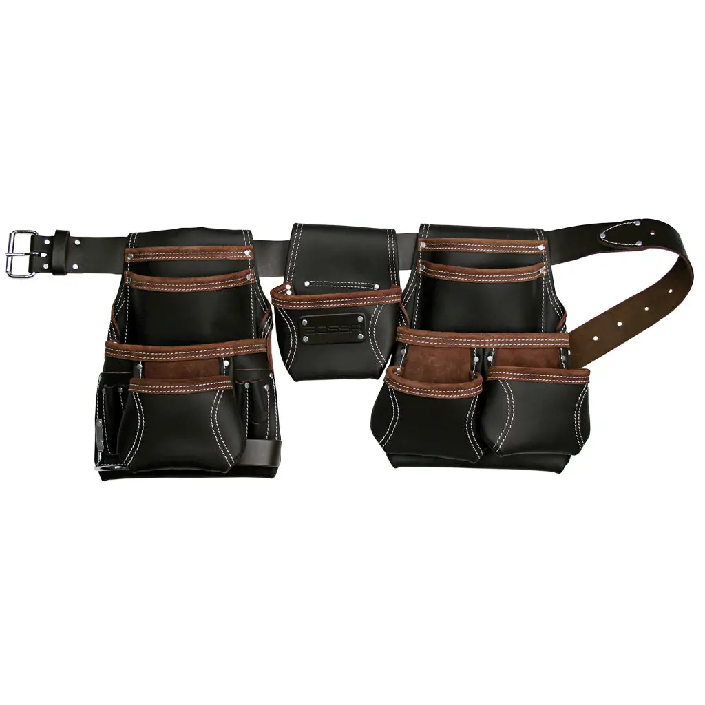 Bossa 16-Pocket Top Grain Leather Combo Tool Belt 1