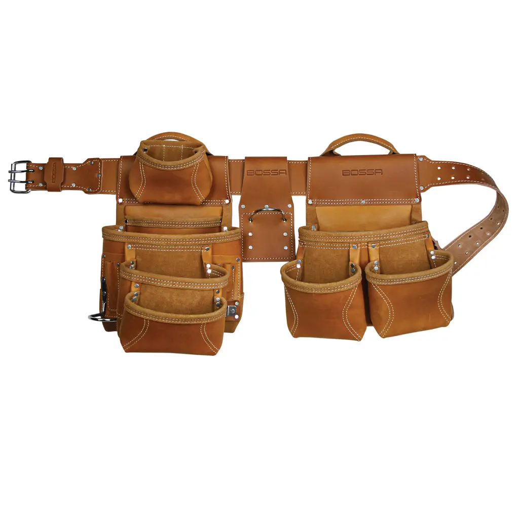 Bossa 17-Pocket Full Grain Leather Premium Combo Tool Belt 1