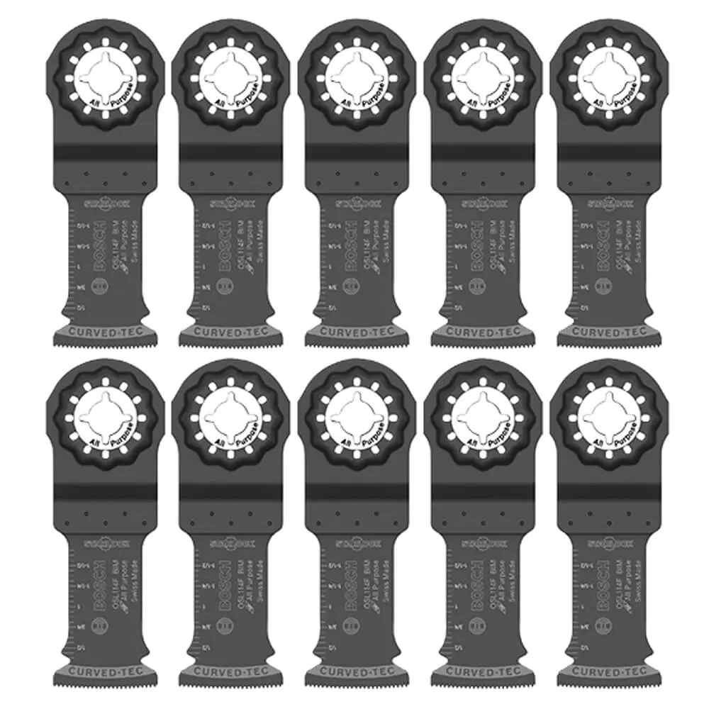 Bosch Osl114f-10 1-1/4 In. Starlock Bi-Metal Plunge Cut Oscillating Multi-Tool Saw Blade (10-Pack) 1