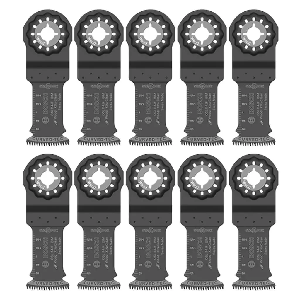 Bosch Osl114jf-10 1-1/4 In. Starlock Xtra-Clean Bi-Metal Wood Plunge Cut Oscillating Multi-Tool Saw Blade (10-Pack) 1