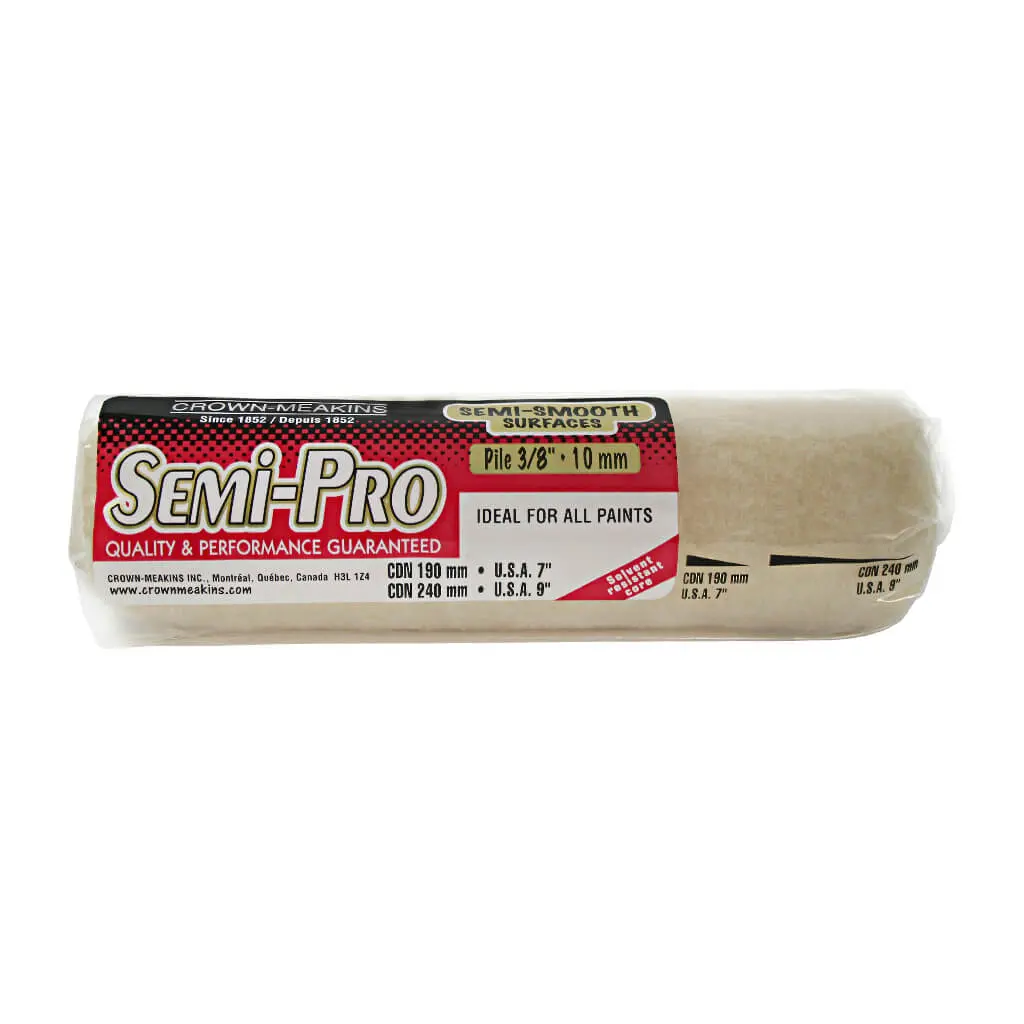 Crown & Meakins 121795 9-1/2 In. Semi-Smooth Surfaces Beige Semi-Pro Paint Cage Roller Refill 1