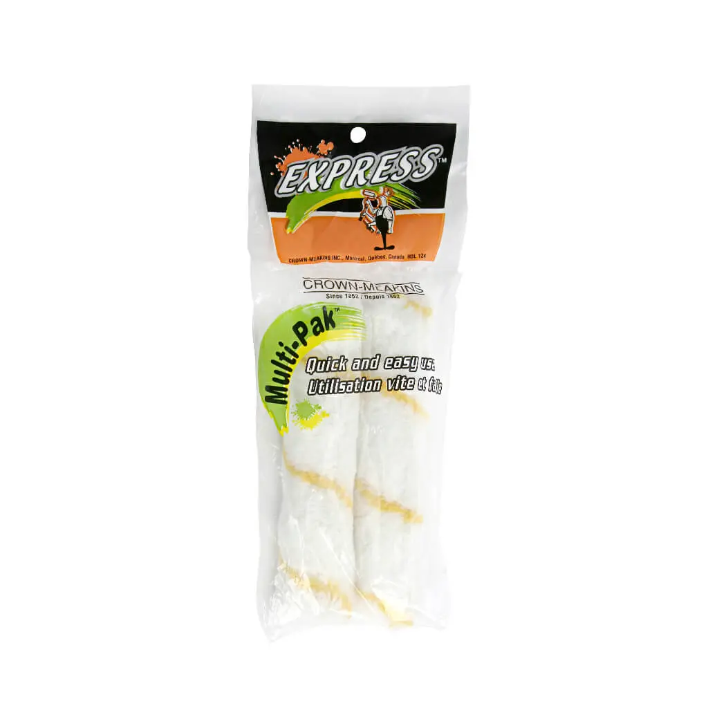 Crown & Meakins Ex124306 6 In. Micro All Surfaces White With Yellow Stripes Lint-Free Paint Roller Refill 1