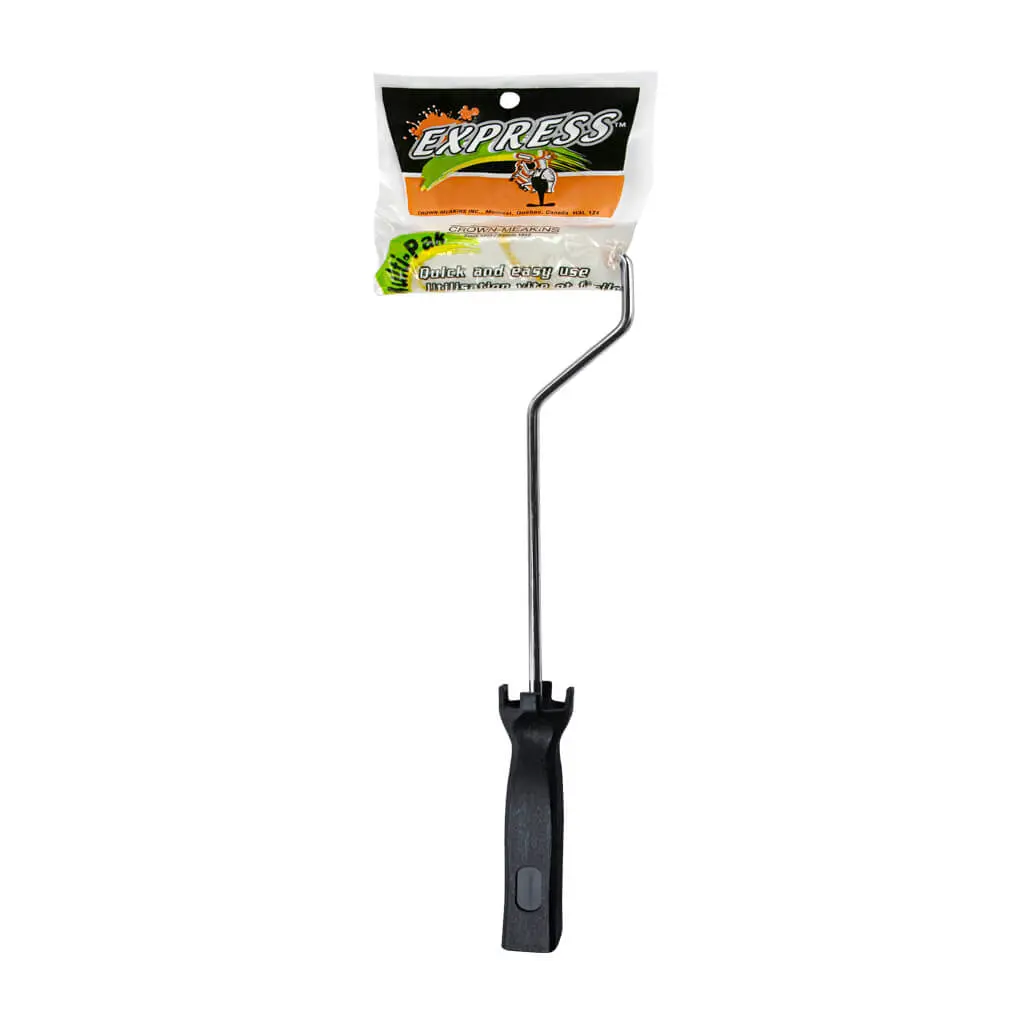 Crown & Meakins Ex114341 4 In. X 16 In. Micro Paint Roller Frame With Long Handle And Micro White Wi 1