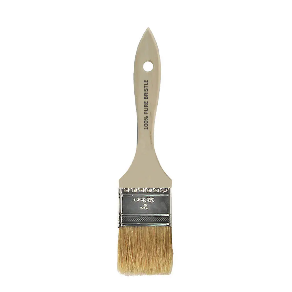 Crown Meakins 030020 2 In. White Bristle Straight Paint Brush 1