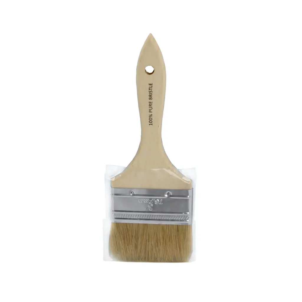 Crown Meakins 030030 3 In. White Bristle Straight Paint Brush 1