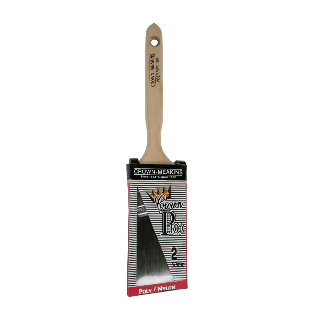 Crown Meakins 021120 2 In. Nylon Polyester Angler Paint Brush 1