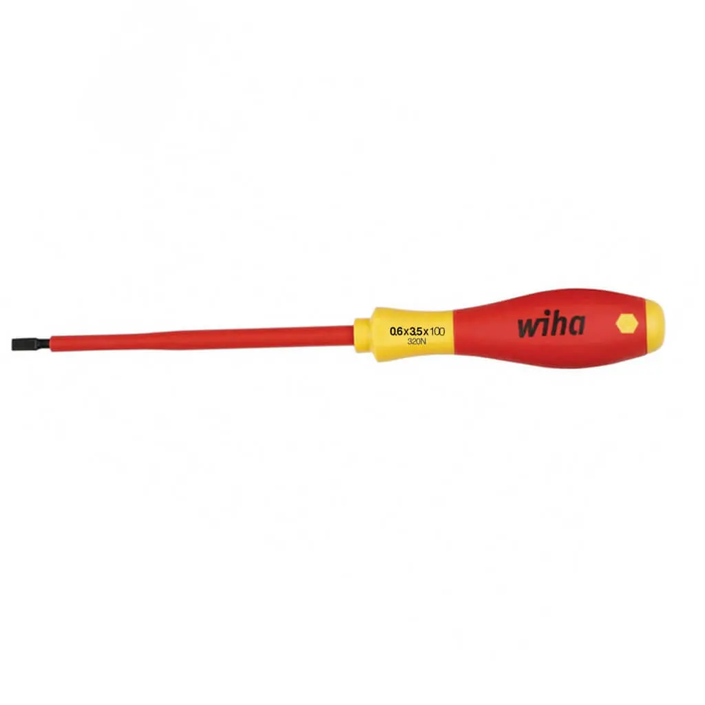 Wiha 92005 3.5Mm X 100Mm (9/64 In.) Insulated Slotted Drive Screwdriver 1