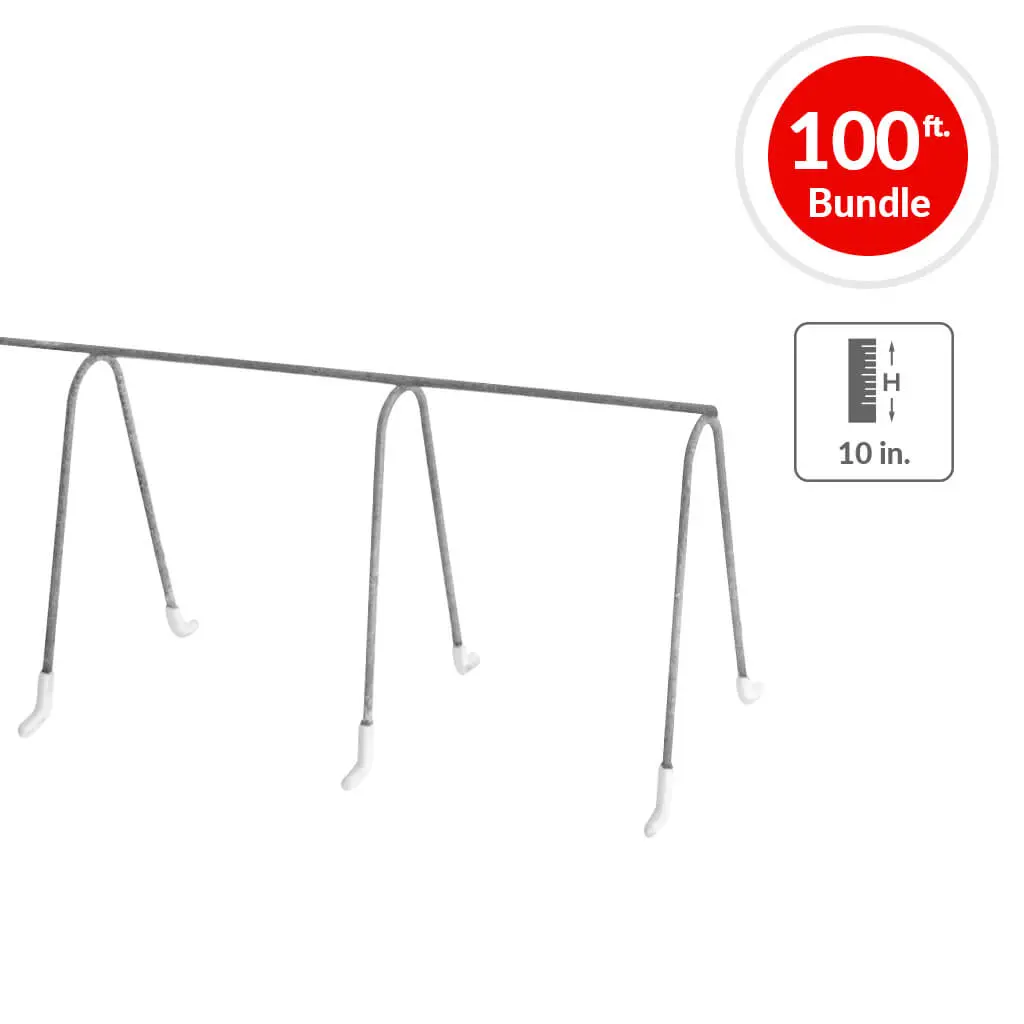 Duradrive 10 In. White Dipped Ends Continuous High Rebar Chair (100 Ft. Per Bundle) 1