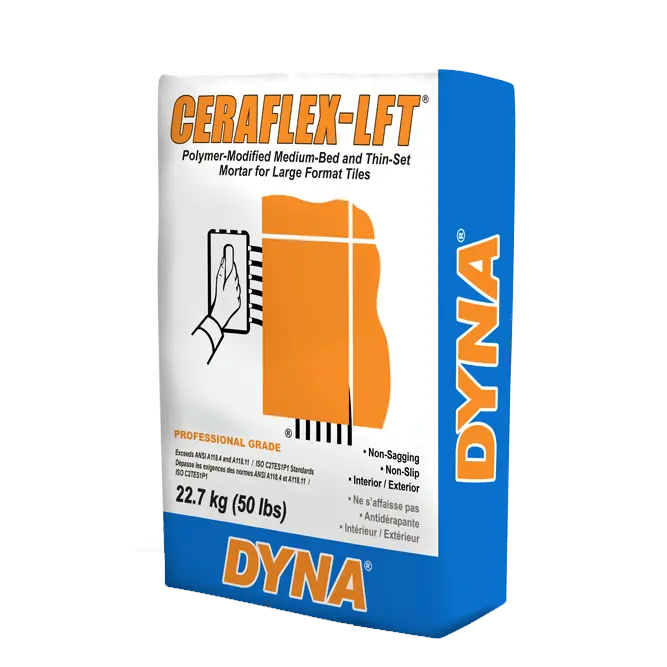 Dyna Ceraflex Lft 50 Lbs Modified Thin-Set For Large Format Tile 1