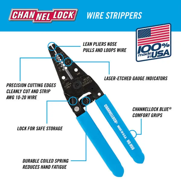 Channellock 958 6 In. Wire Stripper 2