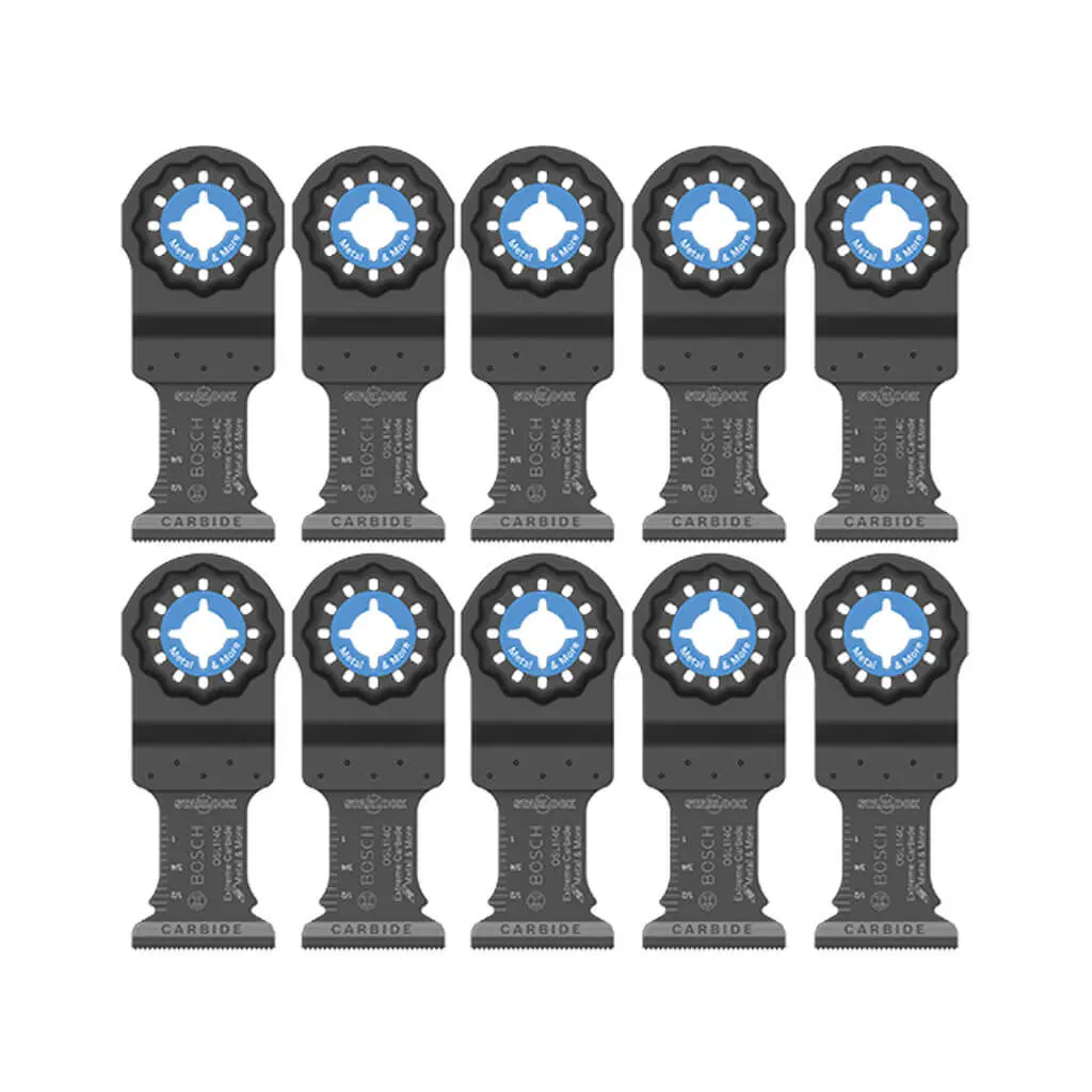 Bosch Osl114c-10 1-1/4 In. Starlock Carbide Tooth Plunge Cut Oscillating Multi-Tool Saw Blade (10-Pack) 1