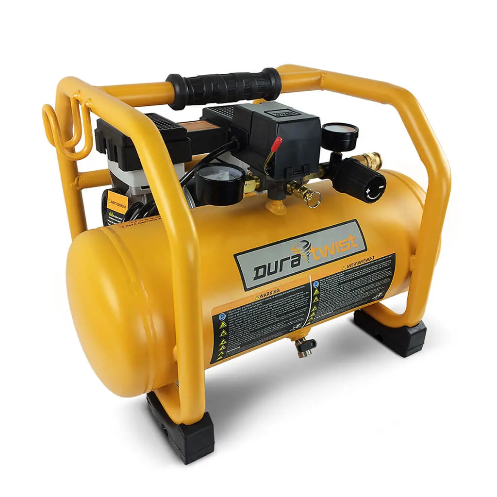 Duratwist 1.0 Hp 3-Gallon Ultra-Quiet Oil-Free Electric Air Compressor 1
