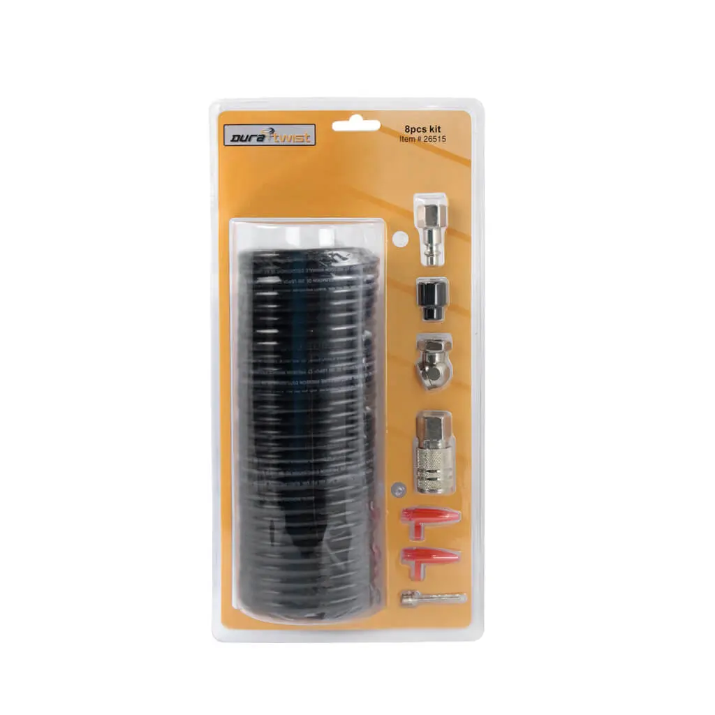 Duratwist Air Compressor Accessory Kit With Air Hose (8-Piece) 1