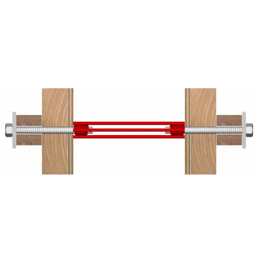Surebuilt Sbcfct34400mm4s 3/4 In. X 450Mm Heavy-Duty 4-Strut Conefast Coil Tie (25-Pack) 1