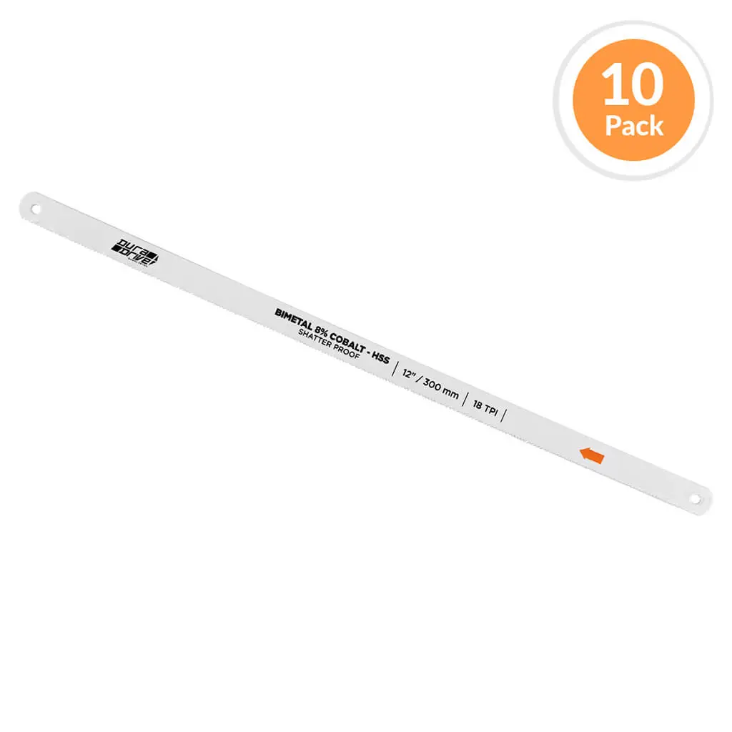 Duradrive 12 In. X 18 Tpi Bi-Metal Hss Cobalt Hacksaw Blade (10-Pack) 1