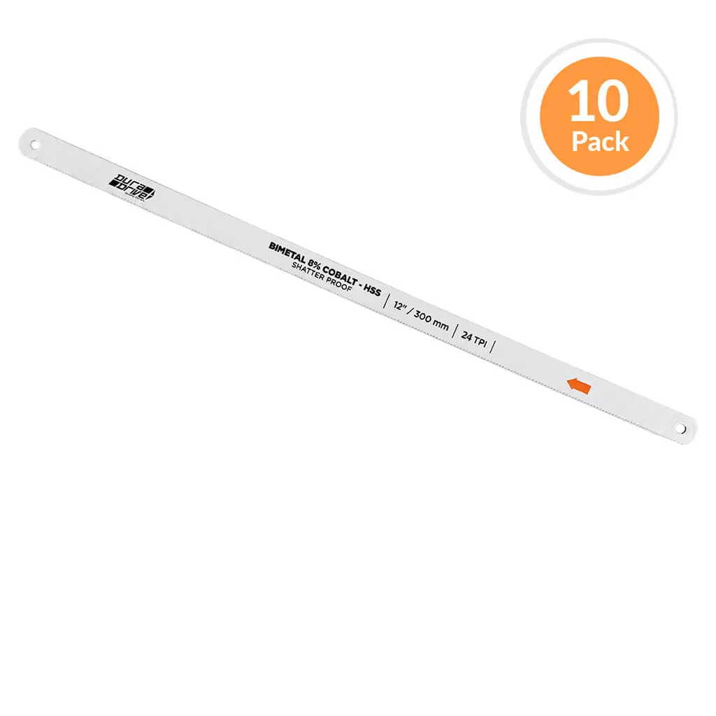 Duradrive 12 In. X 24 Tpi Bi-Metal Hss Cobalt Hacksaw Blade (10-Pack) 1