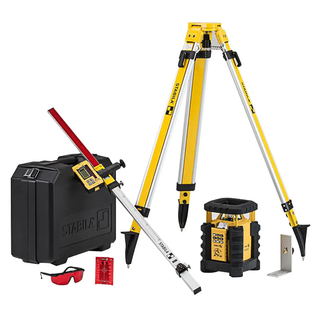Stabila 05700 Lar350 2600 Ft. Dual Slope Red Rotary Laser Kit 1