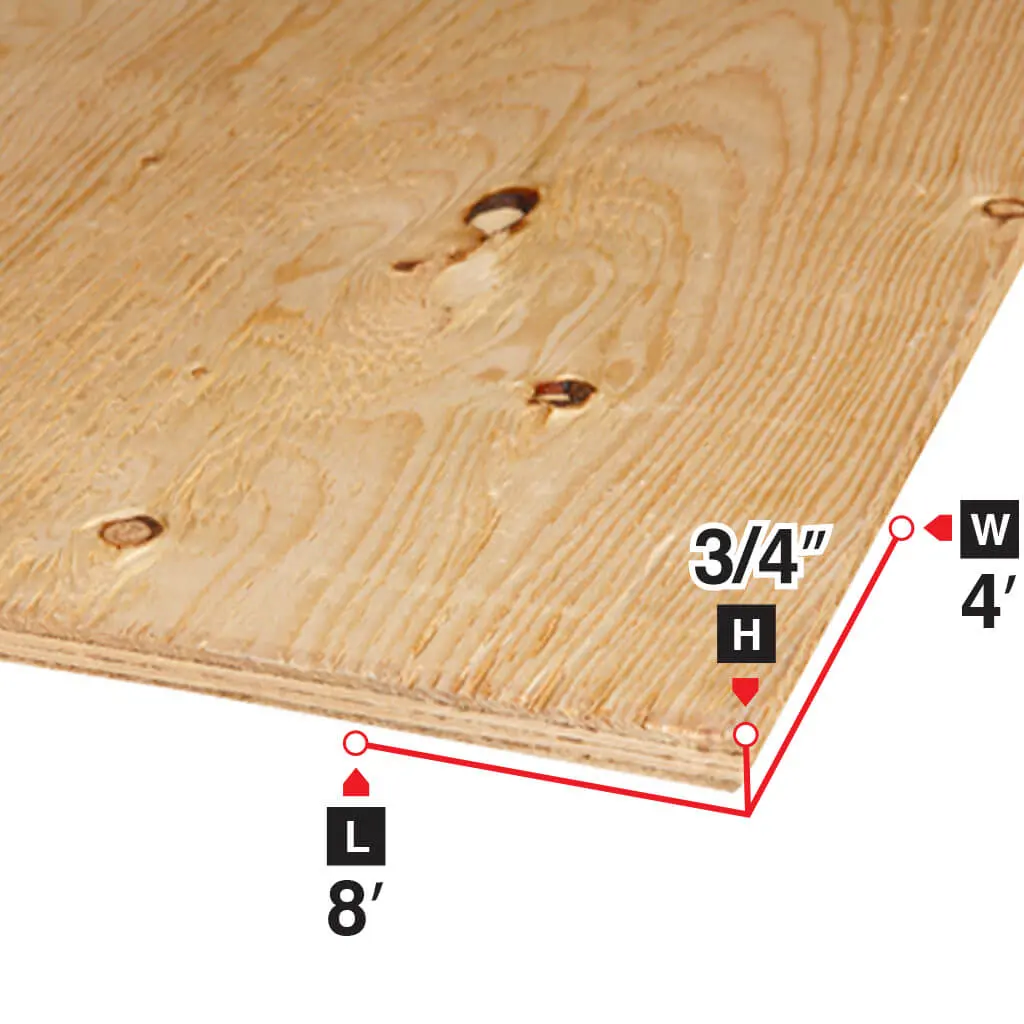 3/4 In. X 4 Ft. X 8 Ft. Degrade Spruce Plywood 1
