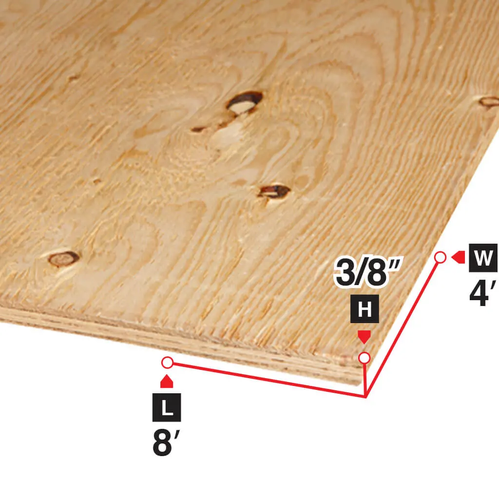3/8 In. X 4 Ft. X 8 Ft. Degrade Spruce Plywood 1