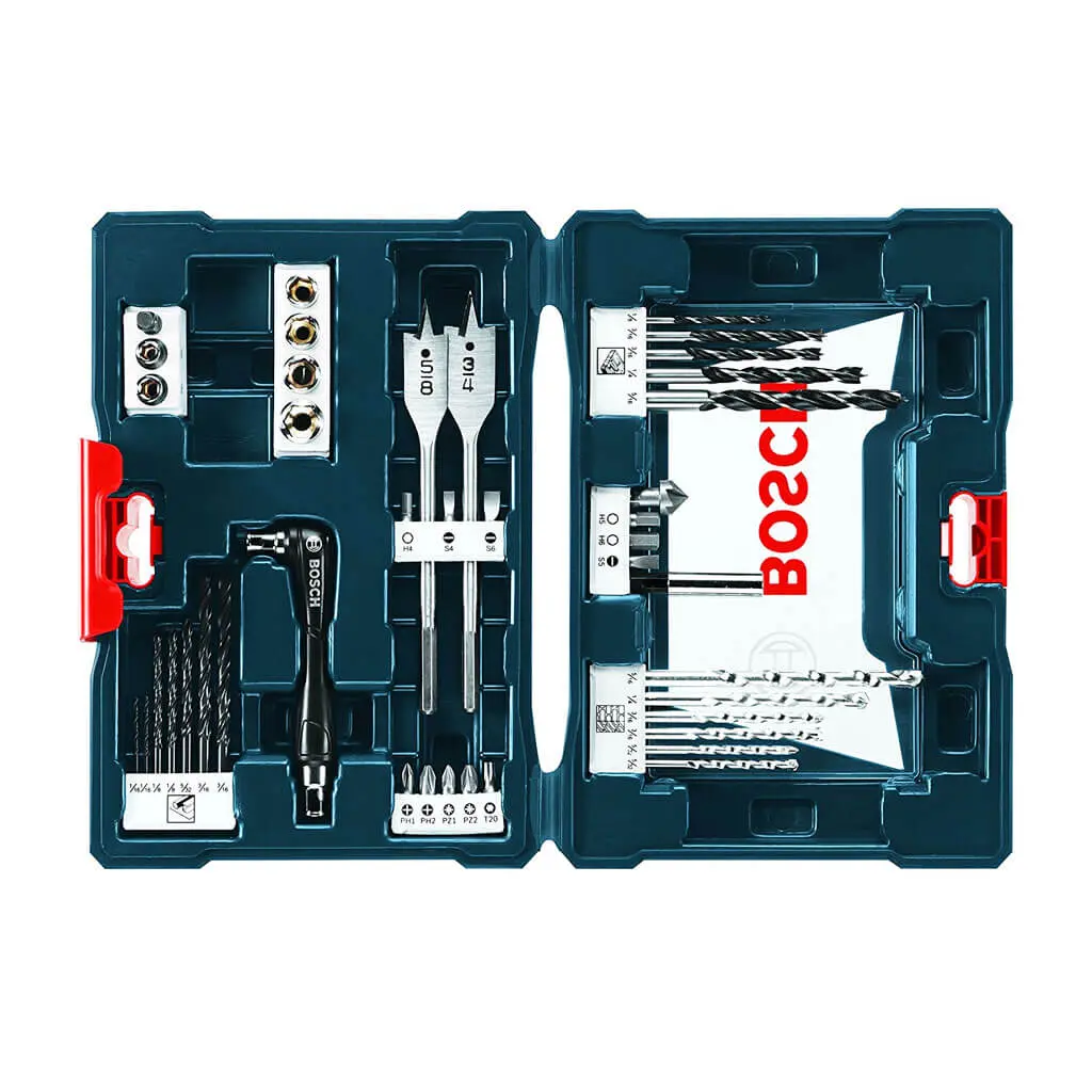 Bosch Ms4041 Drilling, Driving And Socket Mixed Masonry, Wood, Metal And Plastic Bit Set (41-Piece) 1