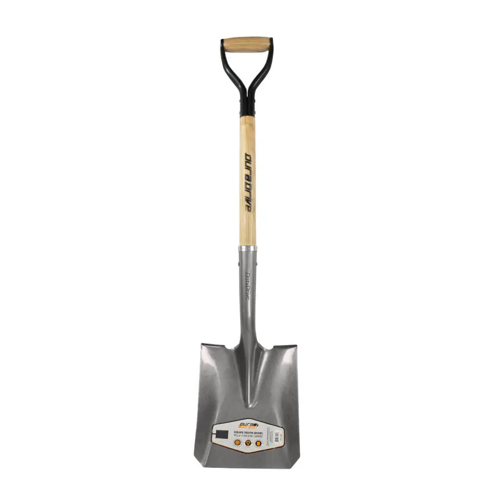 Duradrive 40" Ash Wood D-Handle Square Mouth Shovel 1