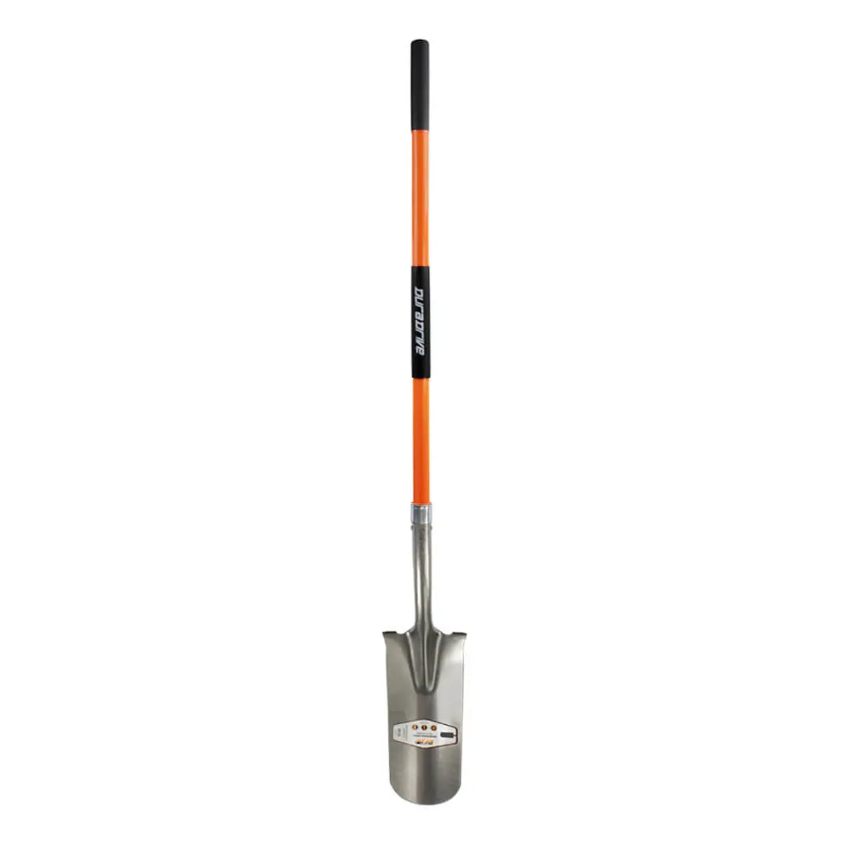 Duradrive 67" Fiberglass Middle And Upper Grip Long Handle Drain Spade Shovel 1