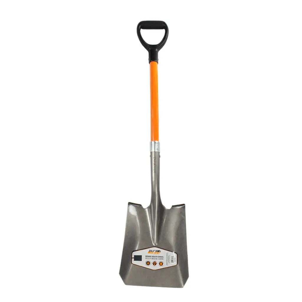 Duradrive 40" Fiberglass D-Handle Square Mouth Shovel 1