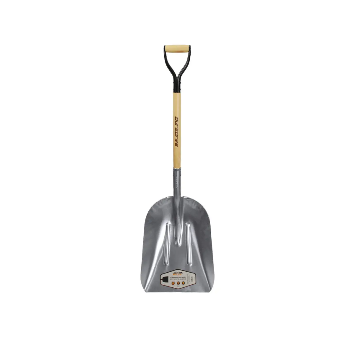 Duradrive 43" Pine Wood D-Handle Aluminum Scoop Shovel 1