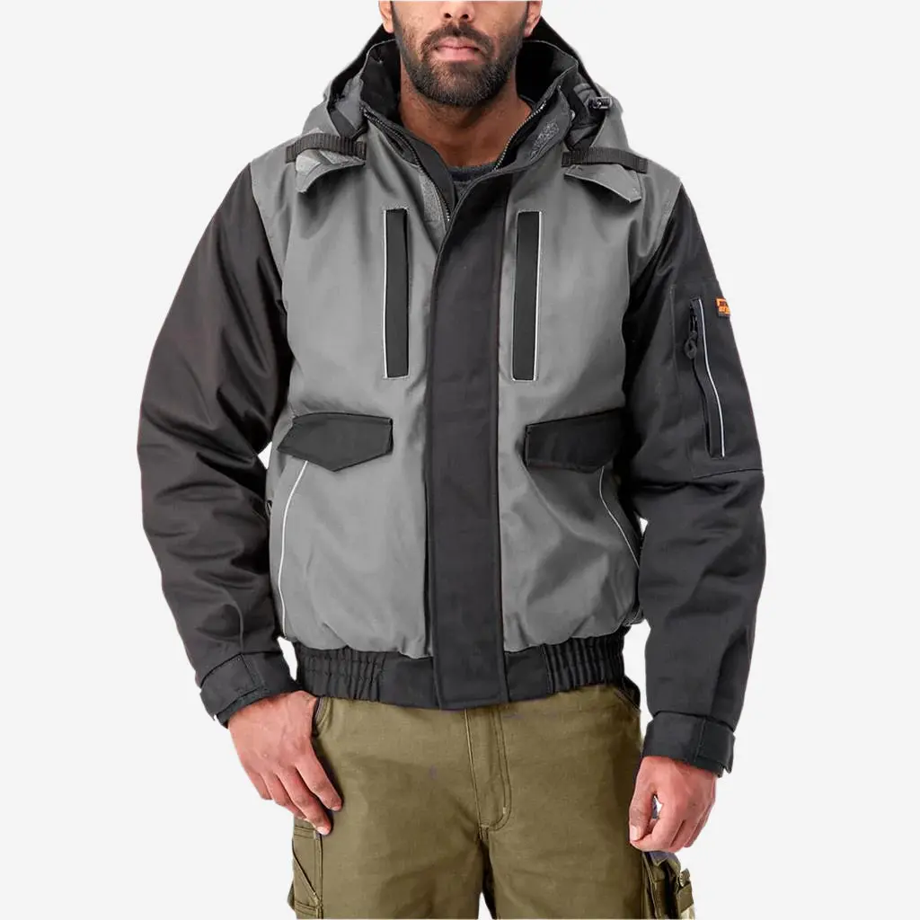 Duradrive Tradesman Two Tone Hooded Jacket Grey 1