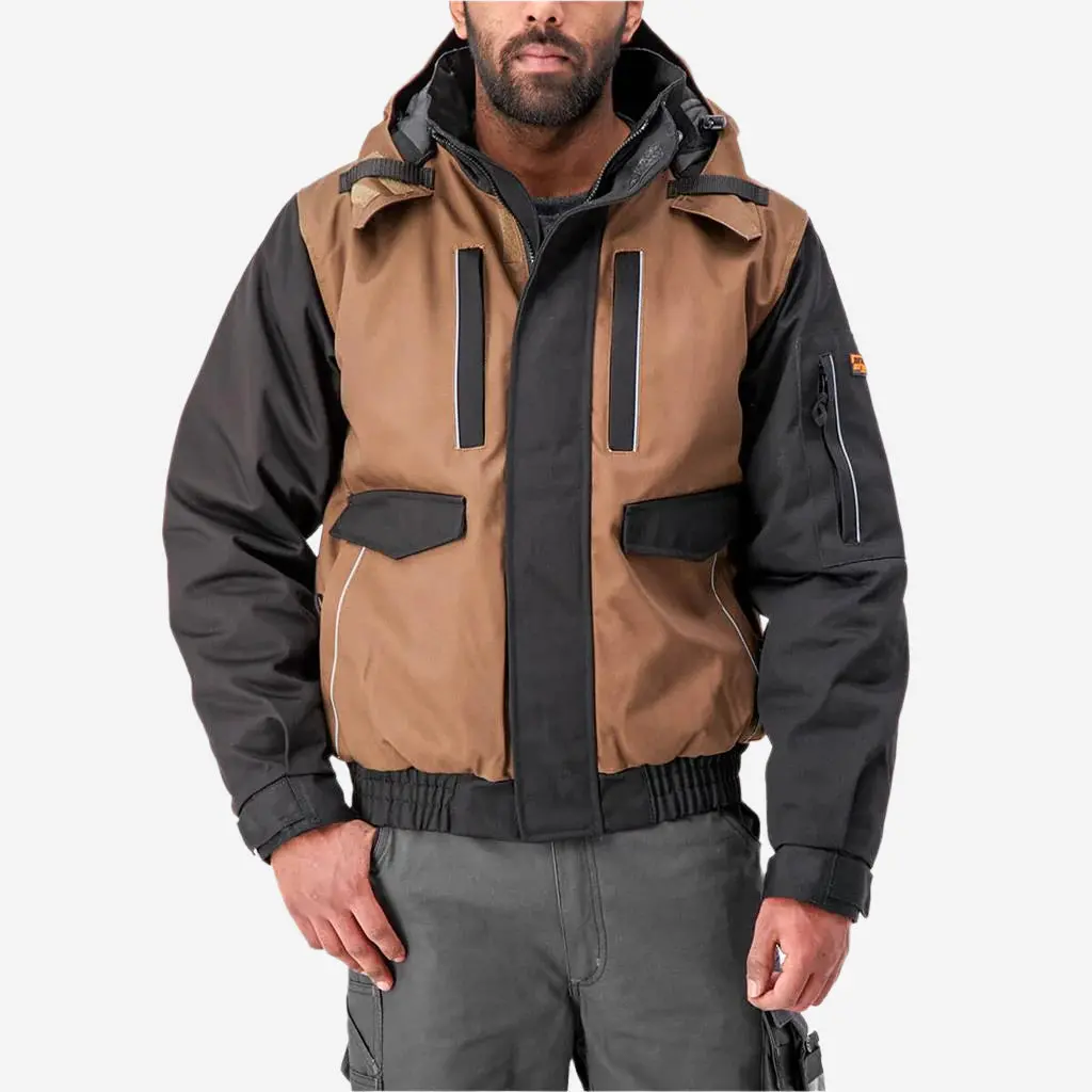 Duradrive Tradesman Two Tone Hooded Jacket Timber-Black 1