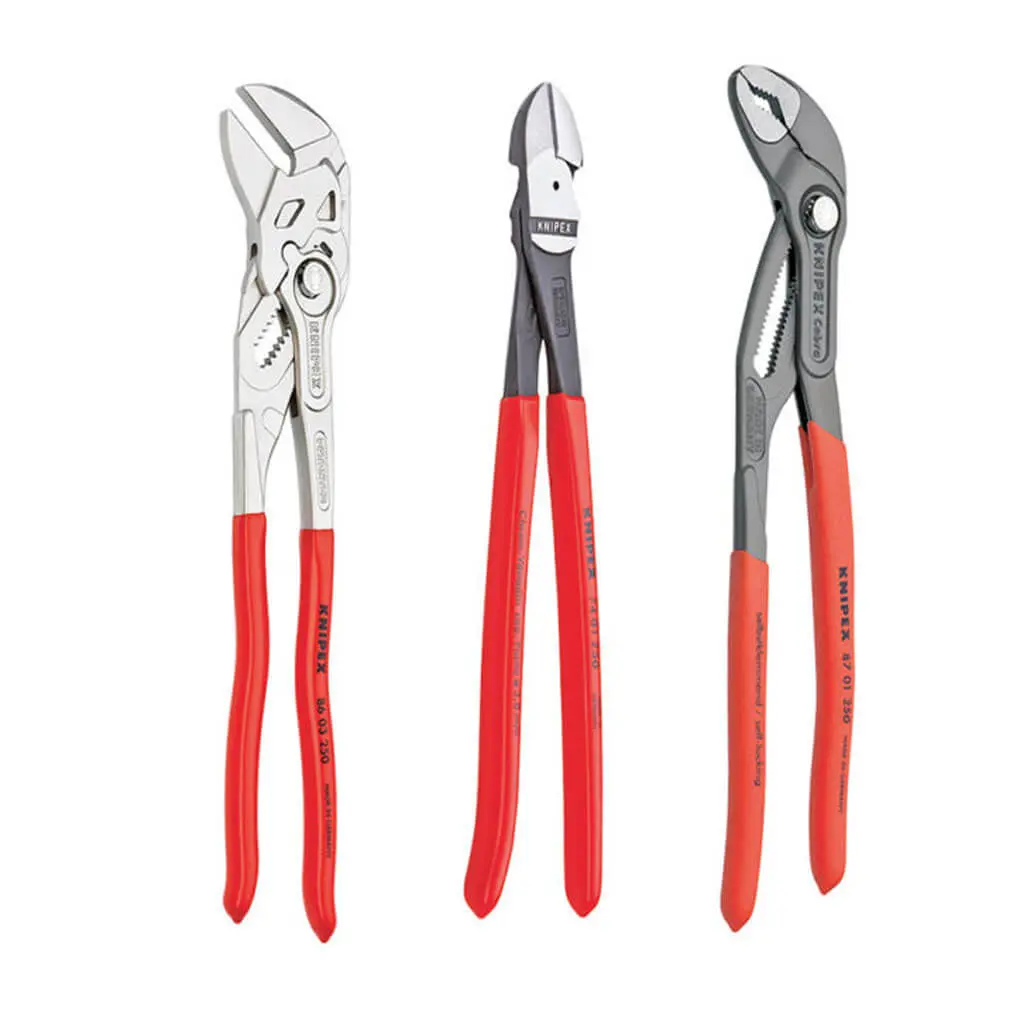 Knipex 9K 00 80 117 Us 10 In. Mixed Pliers Wrench Cutter Set (3-Piece) 1