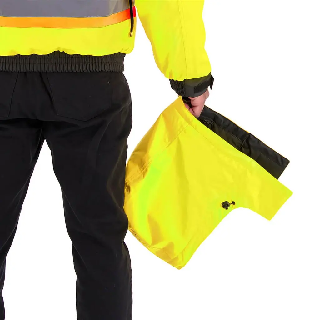Duradrive Basic 6-In-1 Yellow Hi-Vis Insulated Safety Traffic Winter Jacket 6
