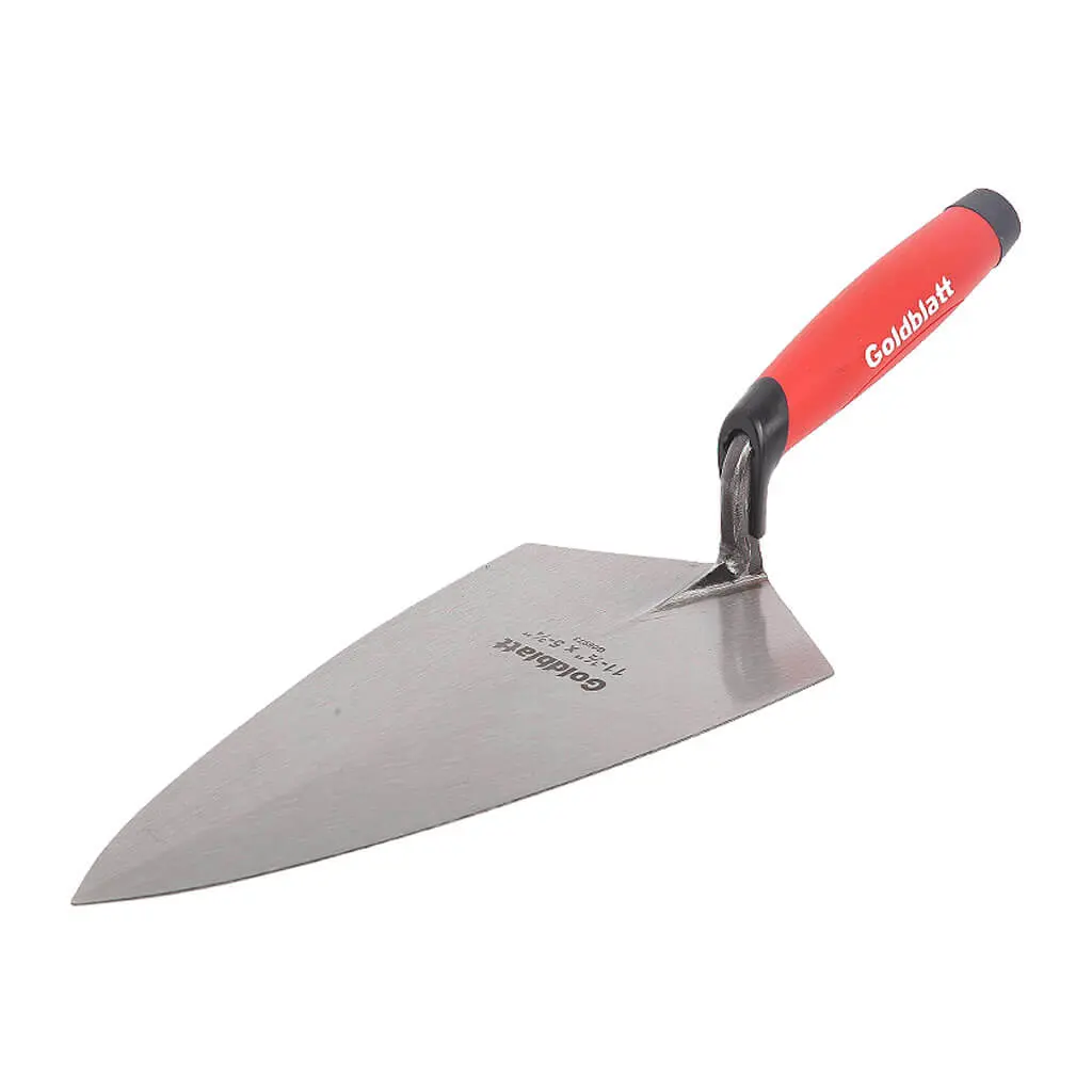 Goldblatt G06973 11.5 In. X 5-3/4 In. Philadelphia-Style Bricklaying Trowel 1