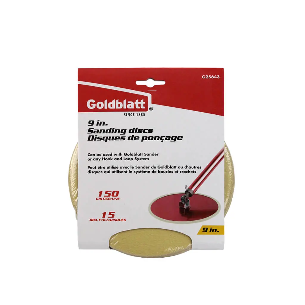 Goldblatt G25643 9 In. 150-Grit Circular Vortex Radial Sandpaper Disc (15-Pack) 1