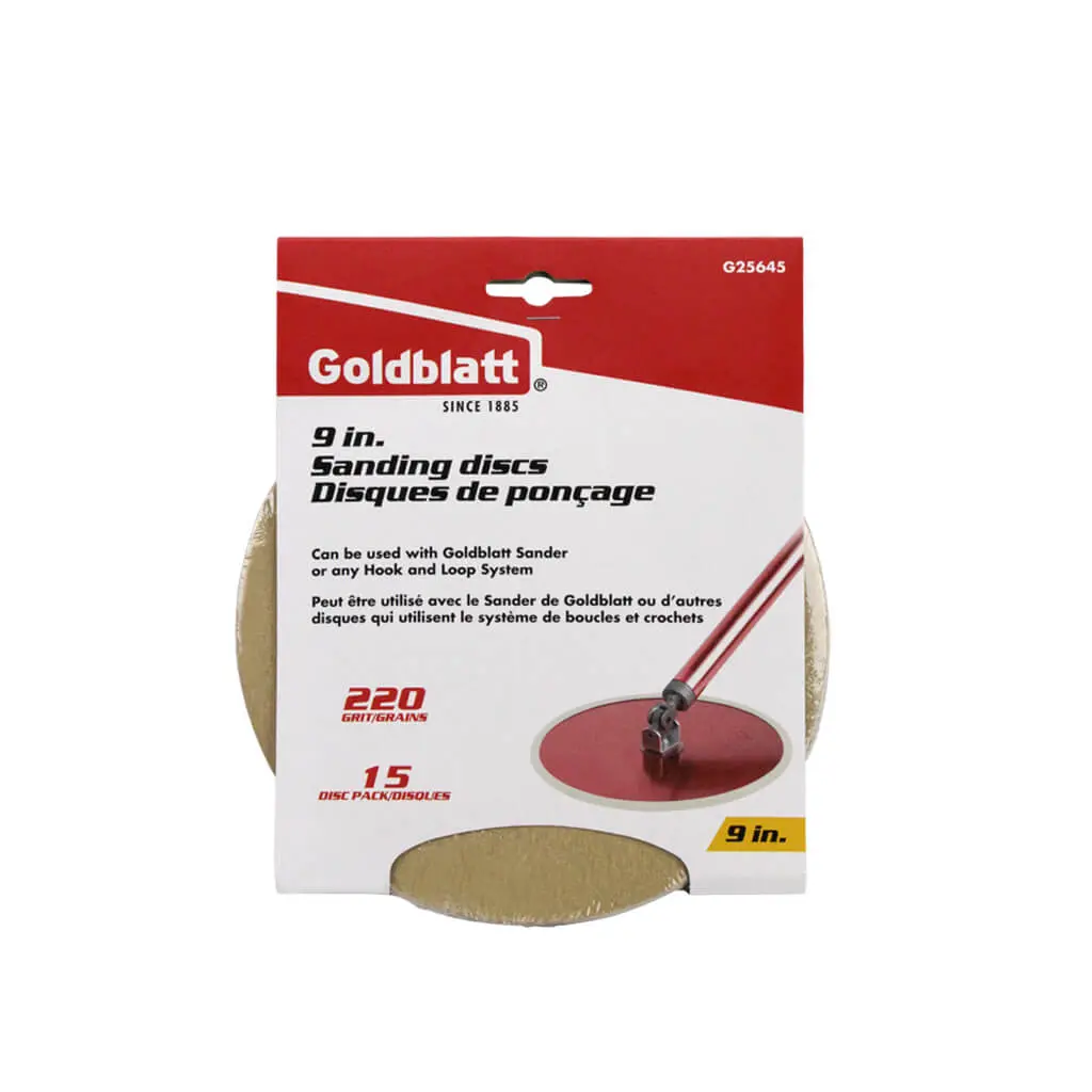 Goldblatt G25645 9 In. 220-Grit Circular Vortex Radial Sandpaper Disc (15-Pack) 1