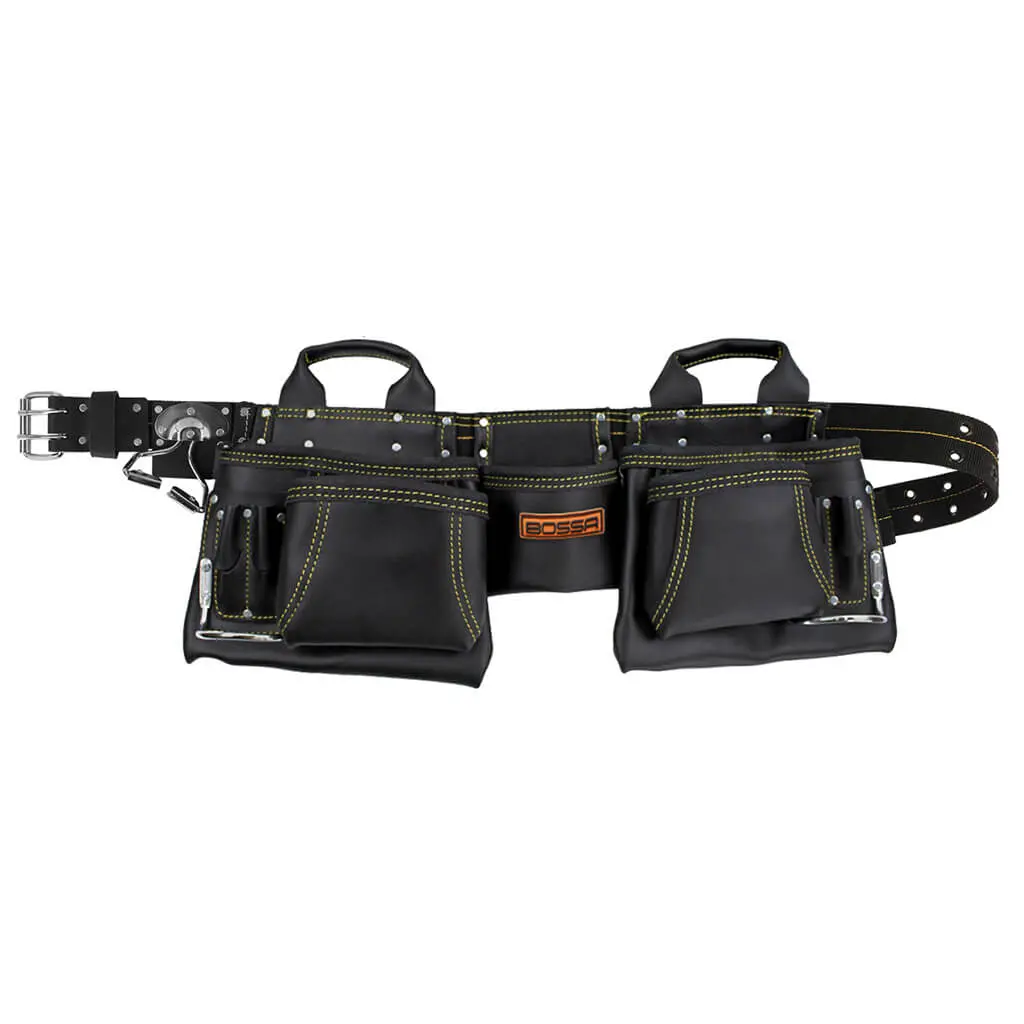 Bossa 12-Pocket Top Grain Leather Carpenters Apron 1