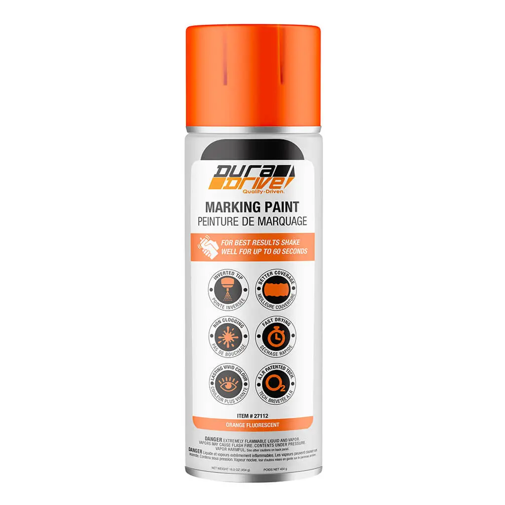 Duradrive 16 Oz. Orange Inverted Marking Spray Paint 1