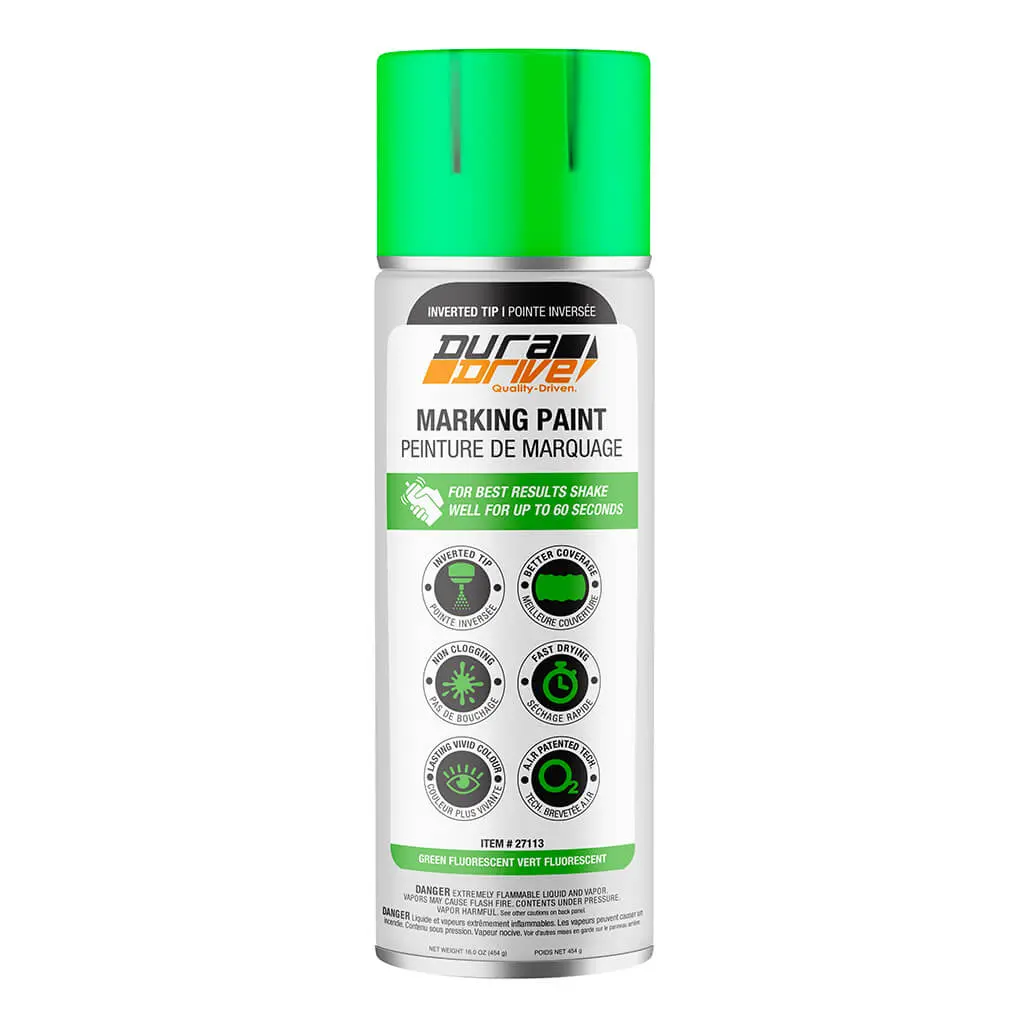 Duradrive 16 Oz. Green Inverted Marking Spray Paint 1