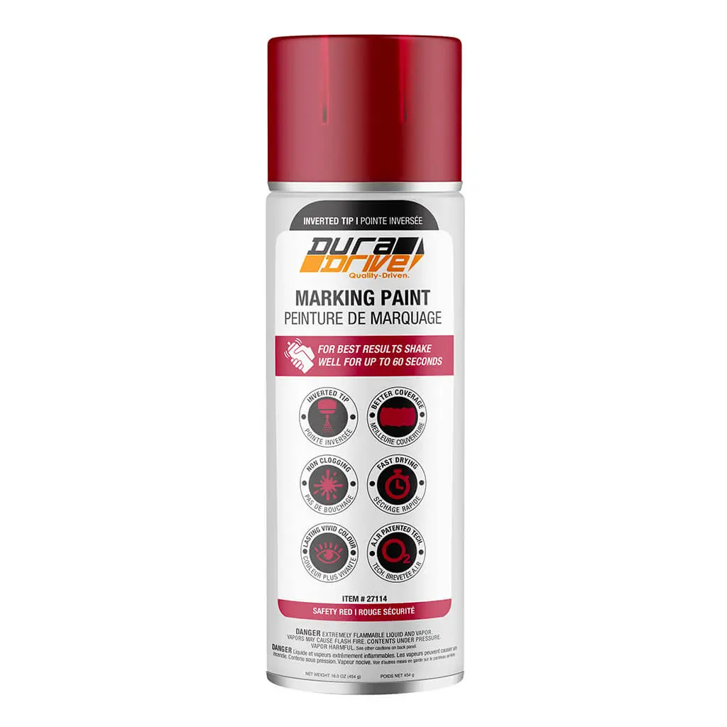 Duradrive 16 Oz. Red Inverted Marking Spray Paint 1