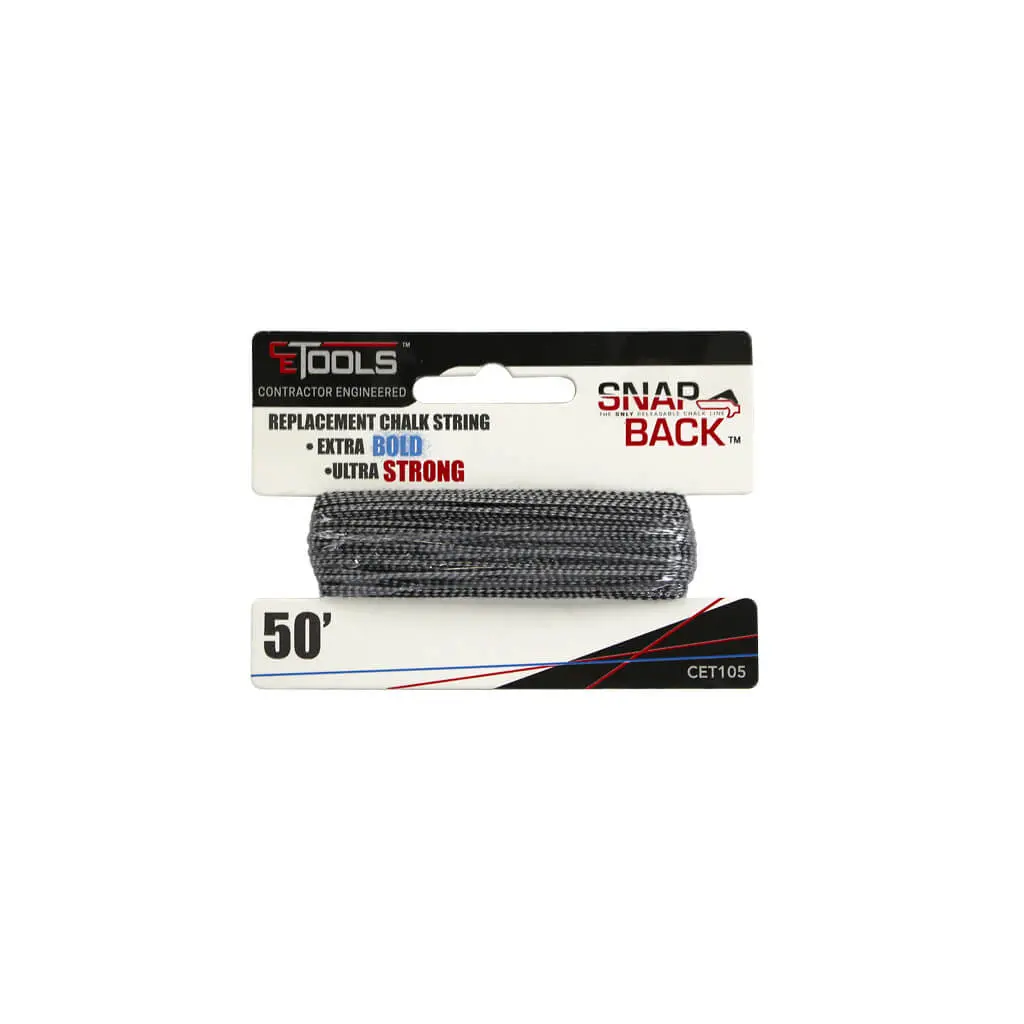 Ce Tools Cet105 Snapback 50 Ft. Premium Chalk Reel Replacement Line 1