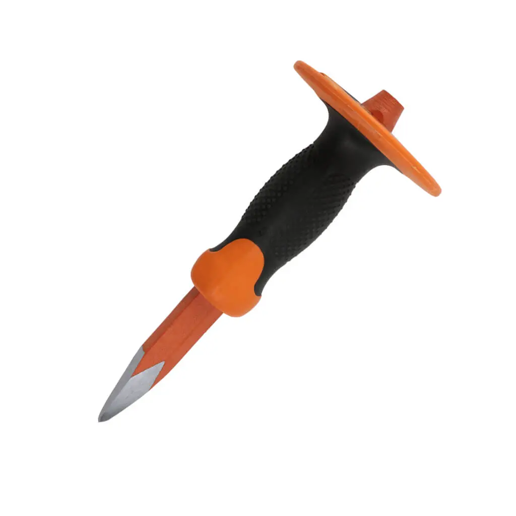 Duradrive 3/4 In. X 10 In. Concrete Point Chisel With Hand Guard 1