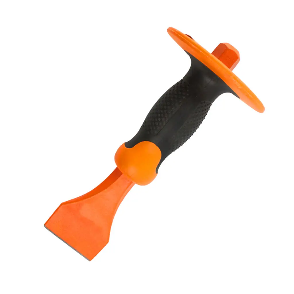 Duradrive 2 In. X 10 In. Electrician Floor Chisel With Hand Guard 1