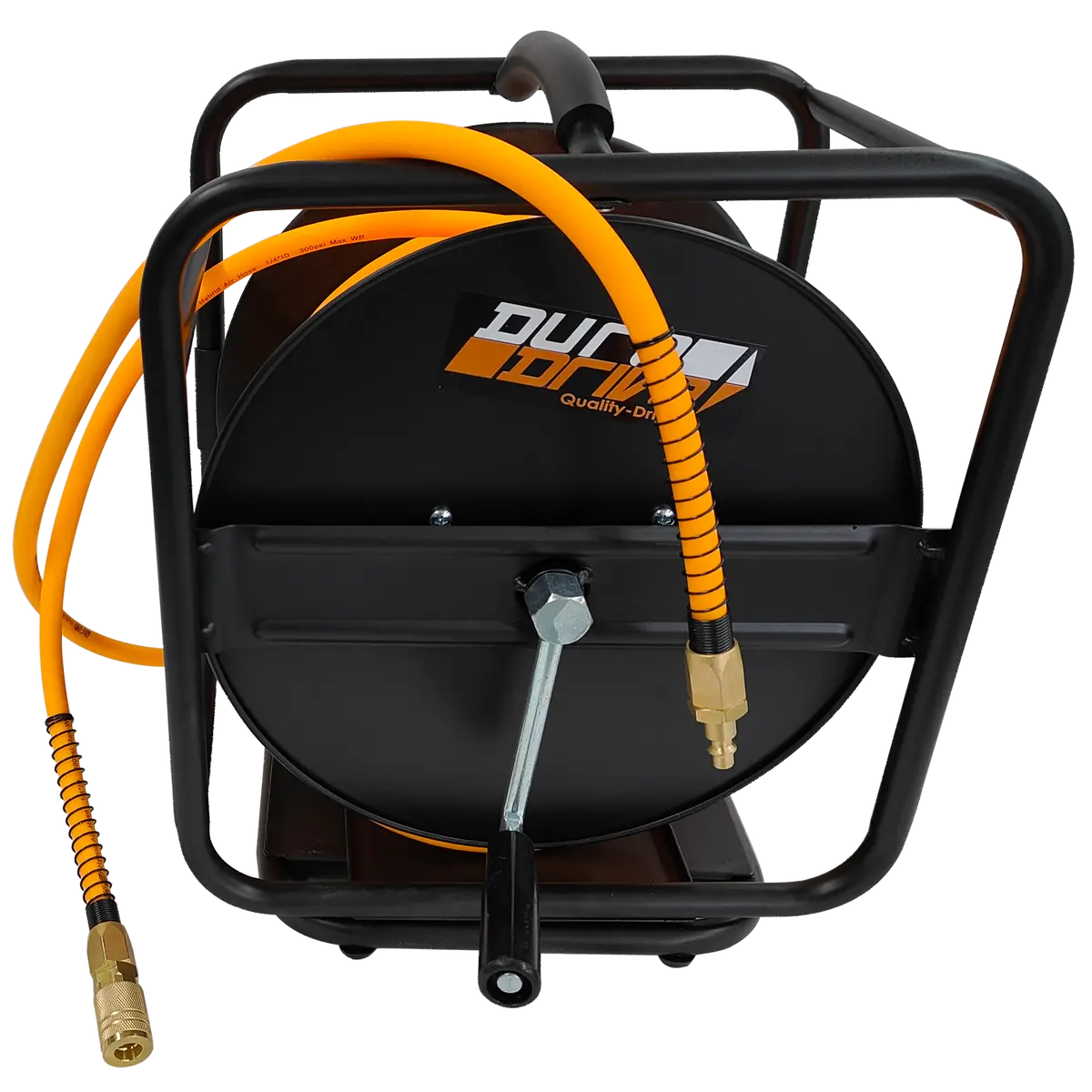 Duradrive Multi Purpose Manual Hose Reel With 1/4 In. X 100 Ft. Hybrid Polymer Air Hose 1